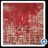 MALLA ROJA - 40X40 cms. - acrílico en tabla - 75,00 €